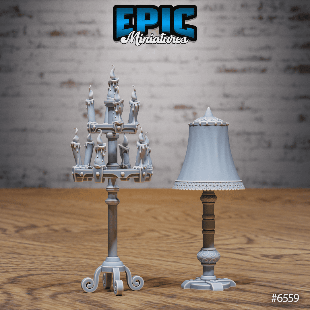 Victorian Lamp & Candelabra