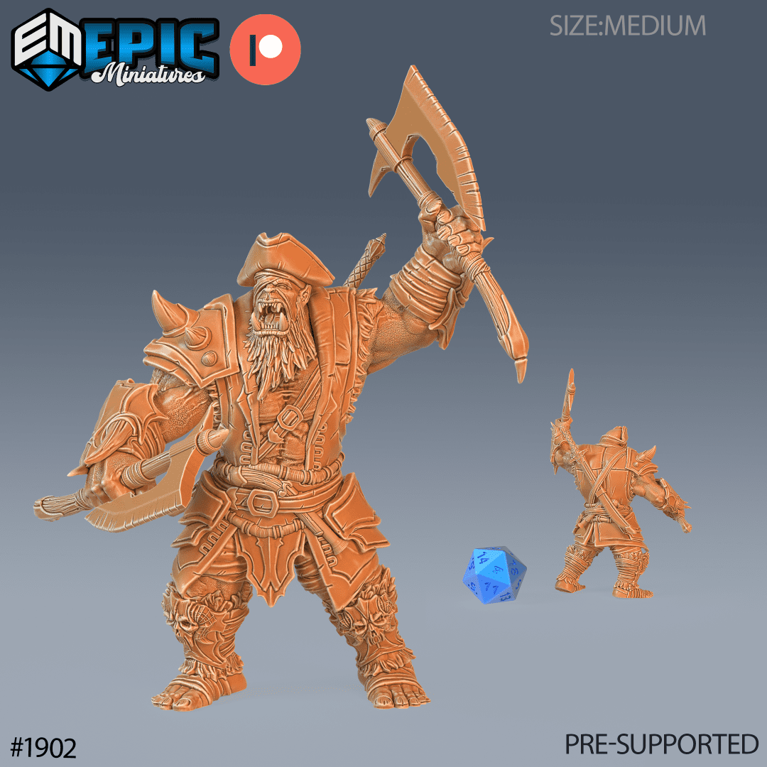 Orc Pirate Captain Axe