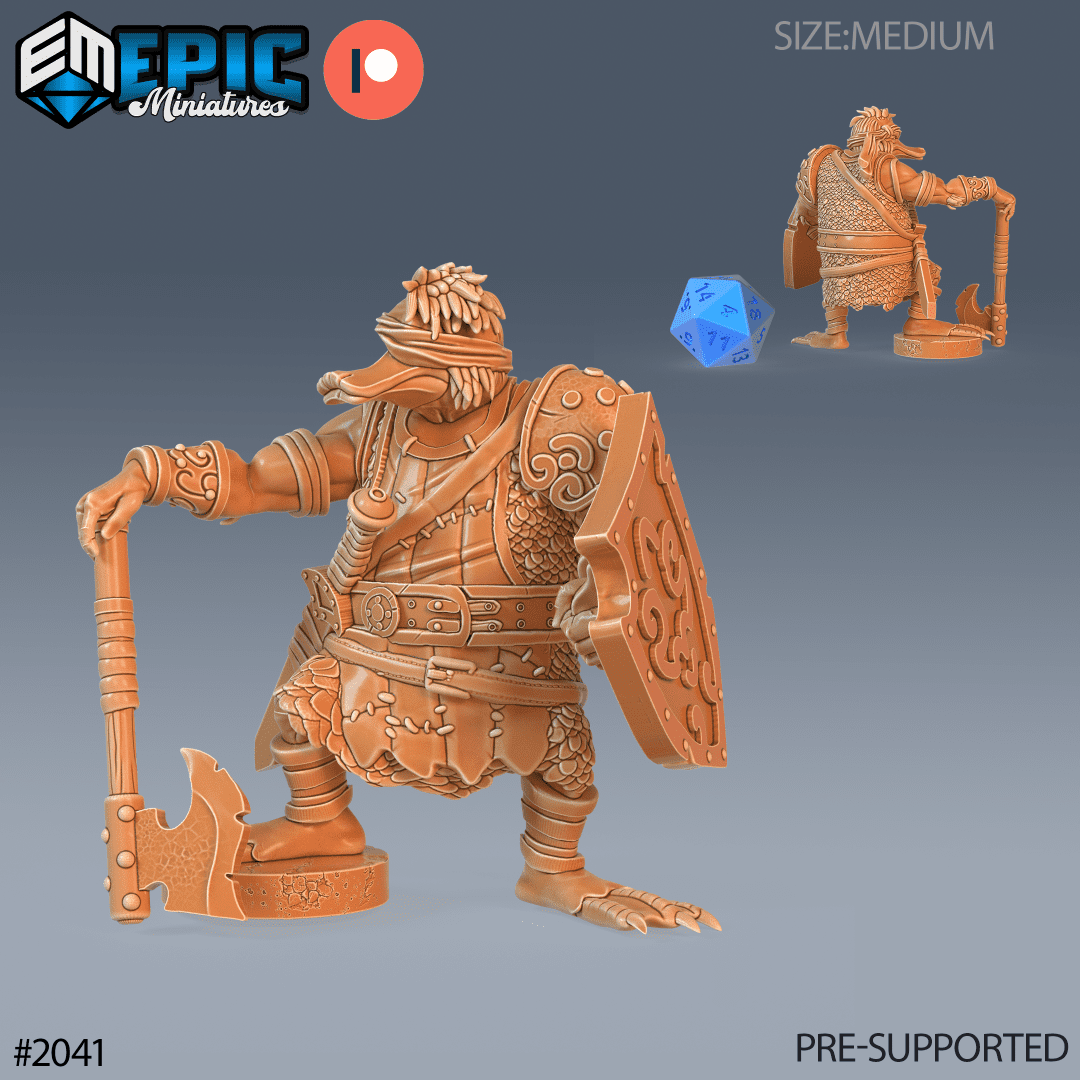 Duck Folk Mercenary Axe & Shield