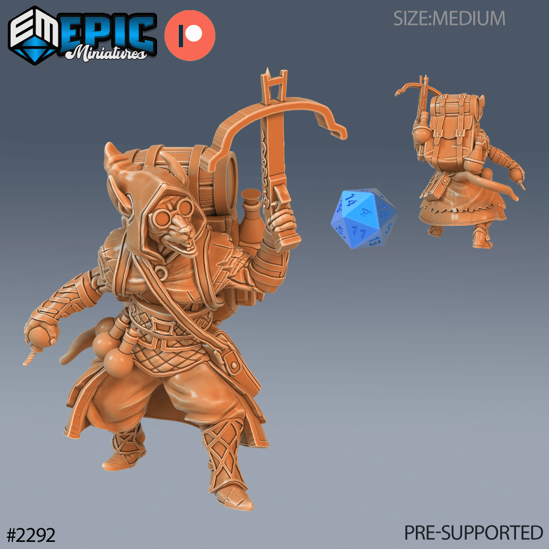 Rat Folk Alchemist Crossbow & Bomb