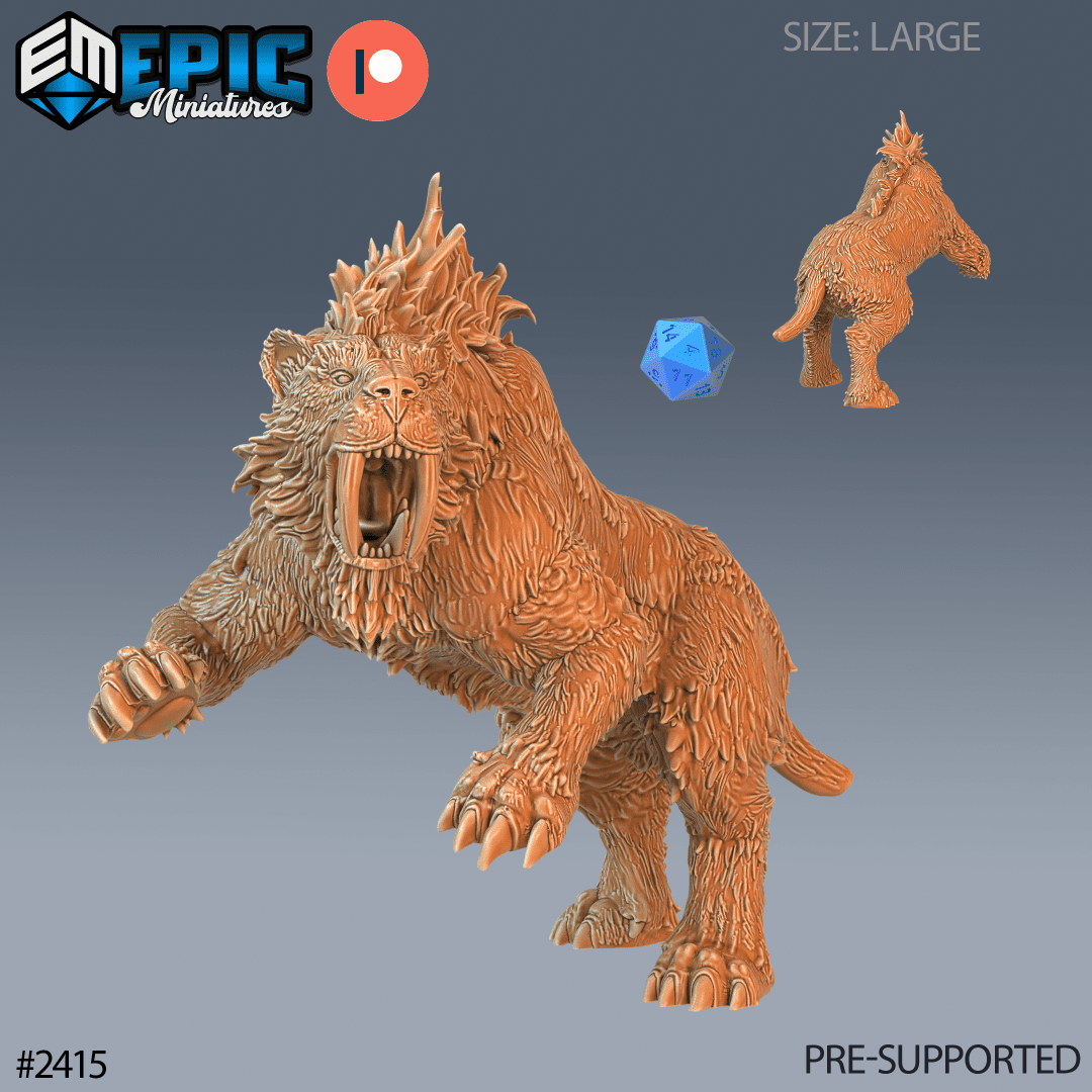 Sabretooth Tiger Attacking