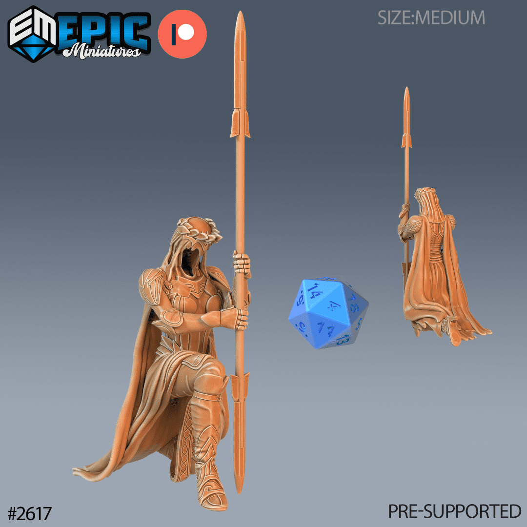 Wraith Female Kneeling - 2 Variations