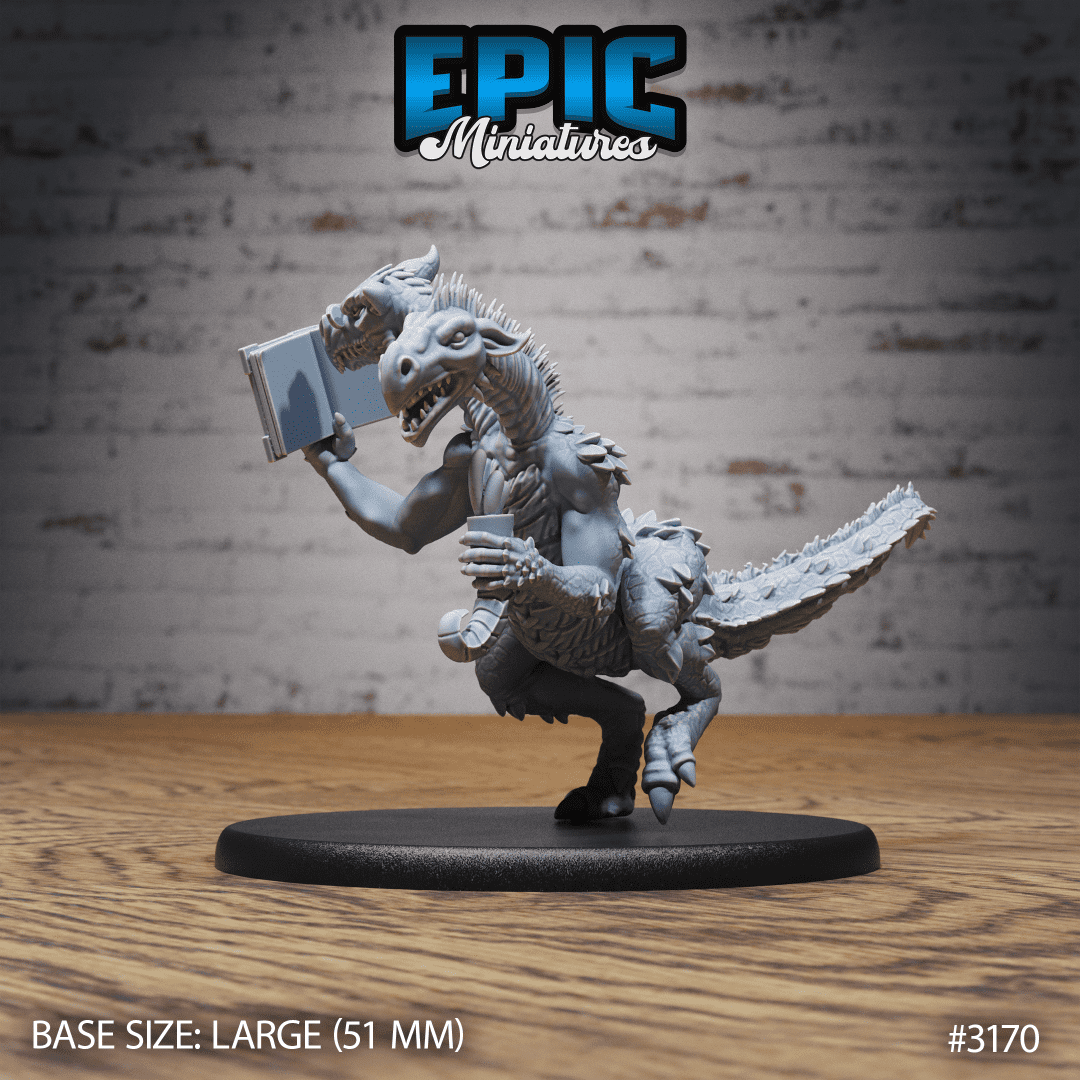Two Headed Dragon Adventurer Reading